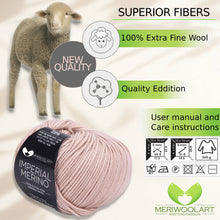 Load image into Gallery viewer, IMPERIAL Cappuccino MERINO WOOL YARNS 50g 125m
