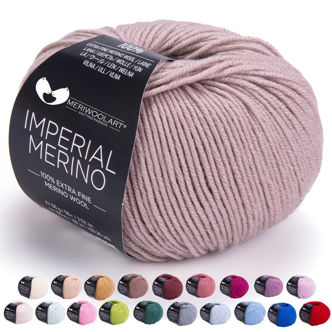 IMPERIAL Taupe MERINO-WOLLGARNE 50g 125m