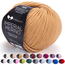 Load image into Gallery viewer, IMPERIAL Camel MERINO WOOL YARNS 50g 125m
