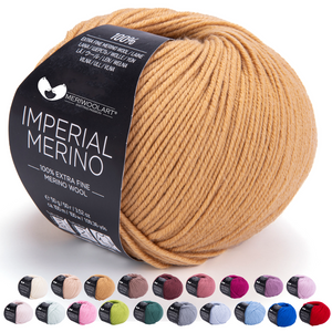 HILADOS DE LANA MERINA IMPERIAL Camel 50g 125m