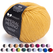 Charger l'image dans la galerie, IMPERIAL Light Mustard MERINO WOOL YARNS 50g 125m
