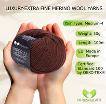 Bild in Gallery viewer laden, IMPERIAL Hellbraune MERINO-WOLLGARNE 50g 125m
