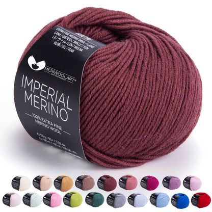 IMPERIAL Dark Brown MERINO WOOL YARNS 50g 125m