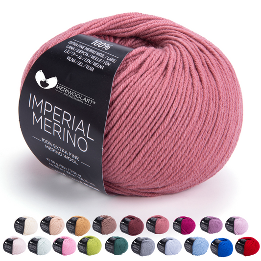 IMPERIAL Dry Rose MERINO WOOL YARNS 50g 125m