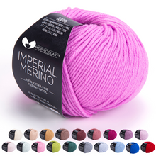 Load image into Gallery viewer, IMPERIAL Pink Lilac MERINO WOOL YARNS 50g 125m
