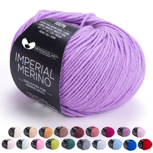 Laden Sie das Bild in den Galerie-Viewer, IMPERIAL Lilas MERINO WOOL YARNS 50g 125m
