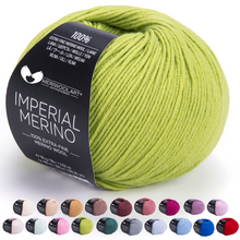 Load image into Gallery viewer, IMPERIAL Olive MERINO WOOL YARNS 50g 125m
