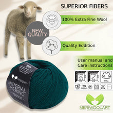 Load image into Gallery viewer, IMPERIAL Pine MERINO WOOL YARNS 50g 125m
