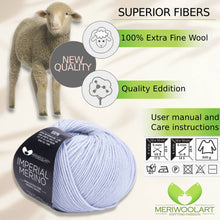 Cargar la imagen en el visor de la Galería, IMPERIAL Cloud MERINO WOOL YARNS 50g 125m
