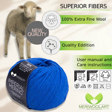 Carica l'immagine nel visualizzatore della galleria, IMPERIAL Cornflower MERINO WOOL YARNS 50g 125m
