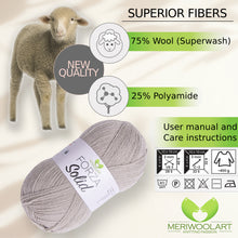 Load image into Gallery viewer, FORZA SOLID Beige-4605 WOOL SOCK YARN 100g 420m
