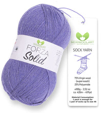 Load image into Gallery viewer, FORZA SOLID Lavender-4616 WOOL SOCK YARN 100g 420m
