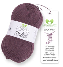 Load image into Gallery viewer, FORZA SOLID Brown-4624 WOOL SOCK YARN 100g 420m
