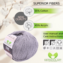 Carica l'immagine nel visualizzatore della galleria, JEANS Grigio scuro Cotone YARN 50g 160m
