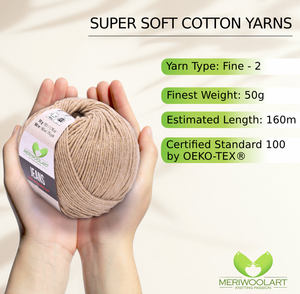 JEANS Dark Sand Cotton YARN 50g 160m