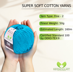 JEANS Dark Turquoise Cotton YARN 50g 160m