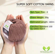 Carica l'immagine nel visualizzatore della galleria, JEANS Camel Cotton YARN 50g 160m
