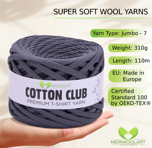 Cotone Club grigio fumo 10 mm x 110 m