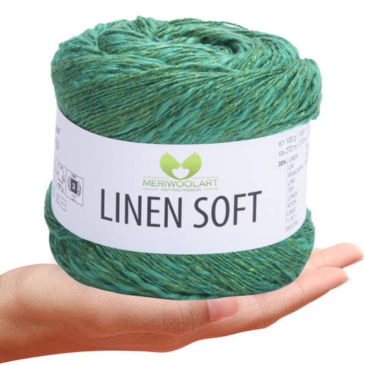 Green 7315 Linen Soft Yarn 100g 272m