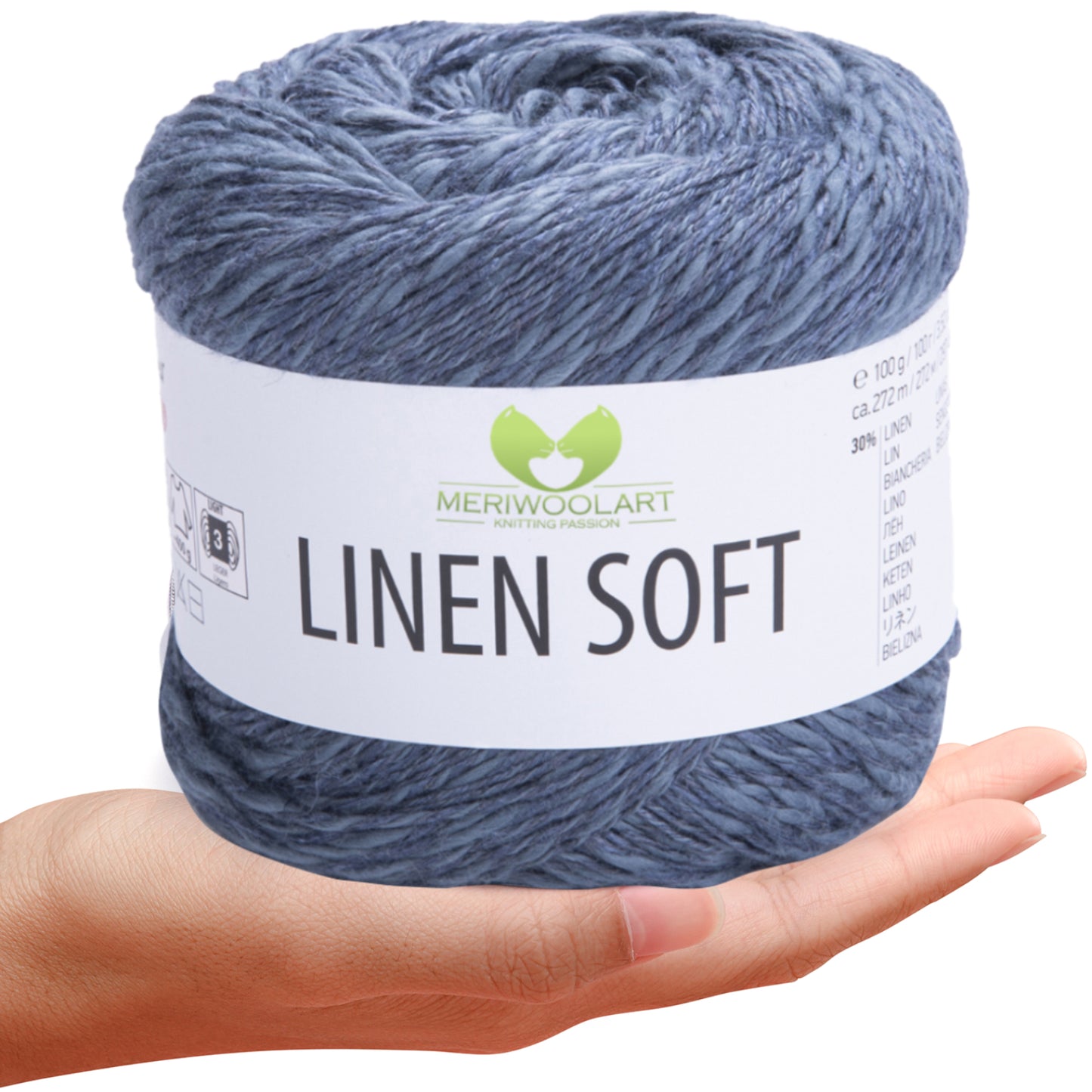 Blue 7316 Linen Soft Yarn 100g 272m