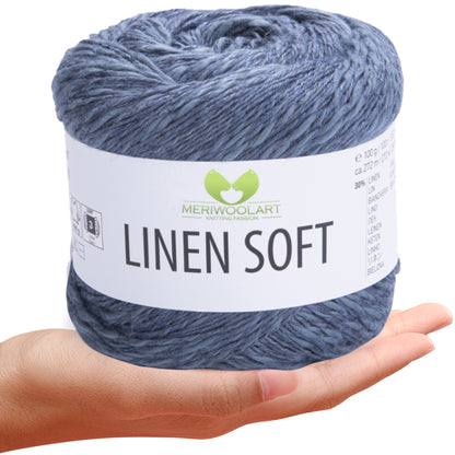 Blue 7316 Linen Soft Yarn 100g 272m