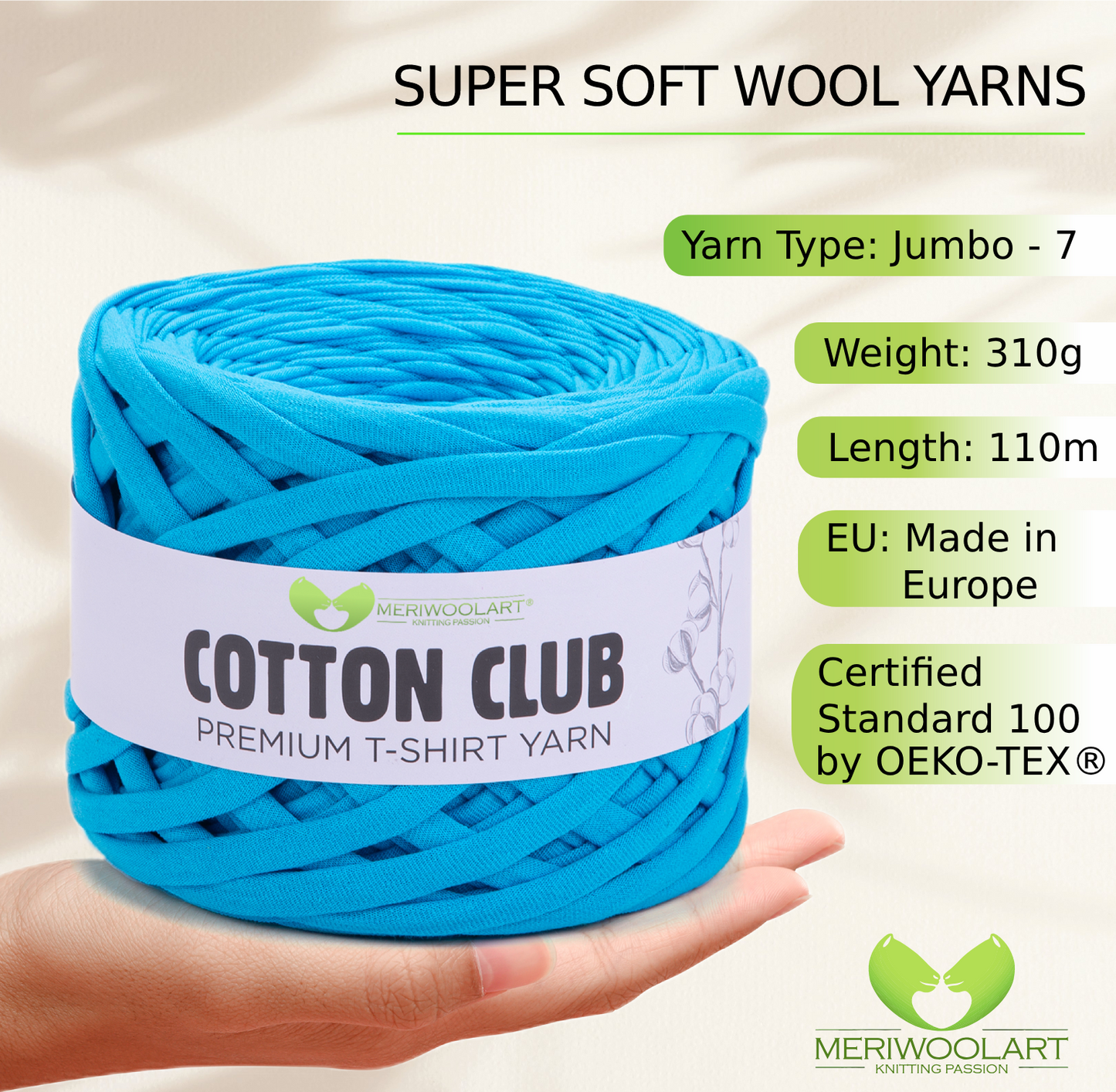 Turquoise Cotton Club 10mm x 110m