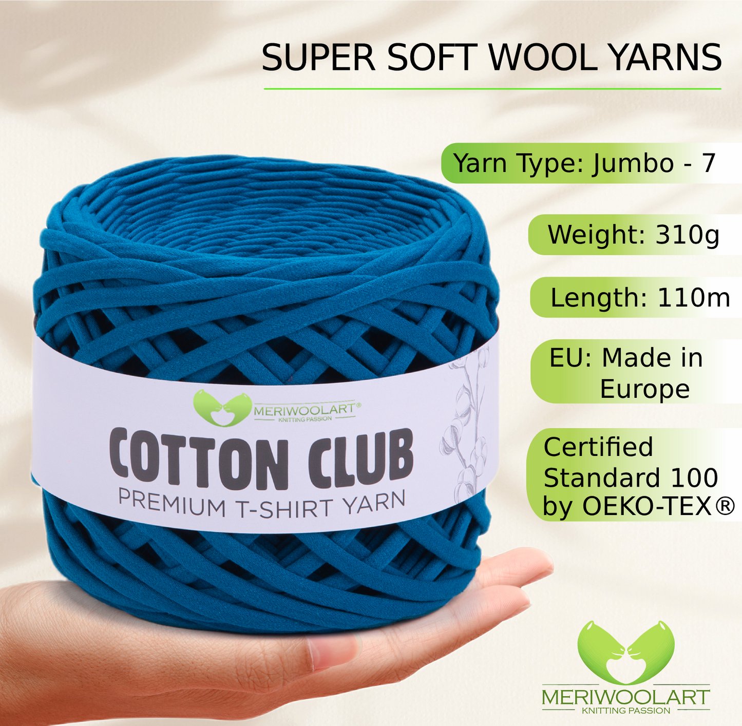 Cotton Club blu petrolio 10 mm x 110 m