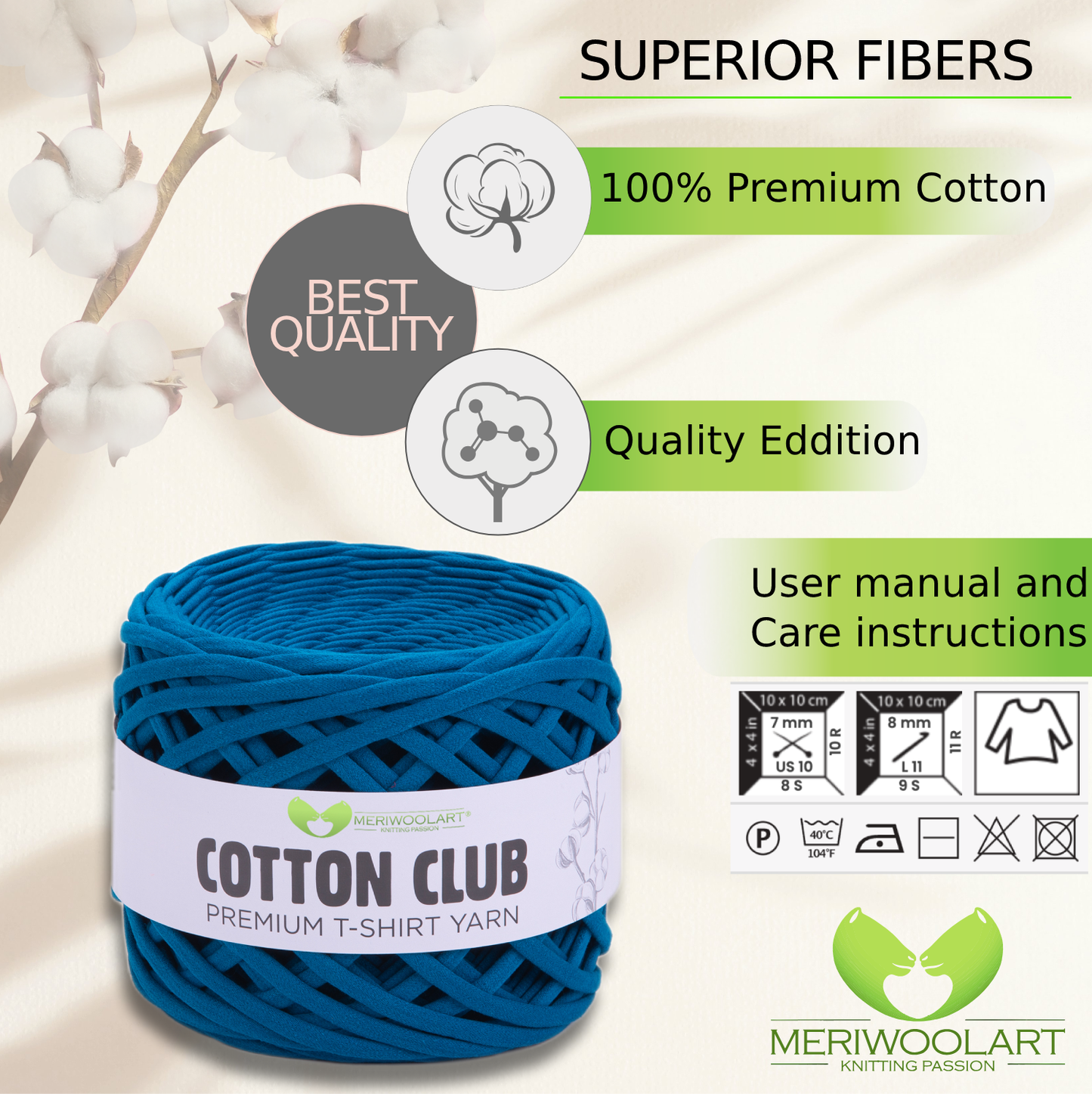 Cotton Club blu petrolio 10 mm x 110 m