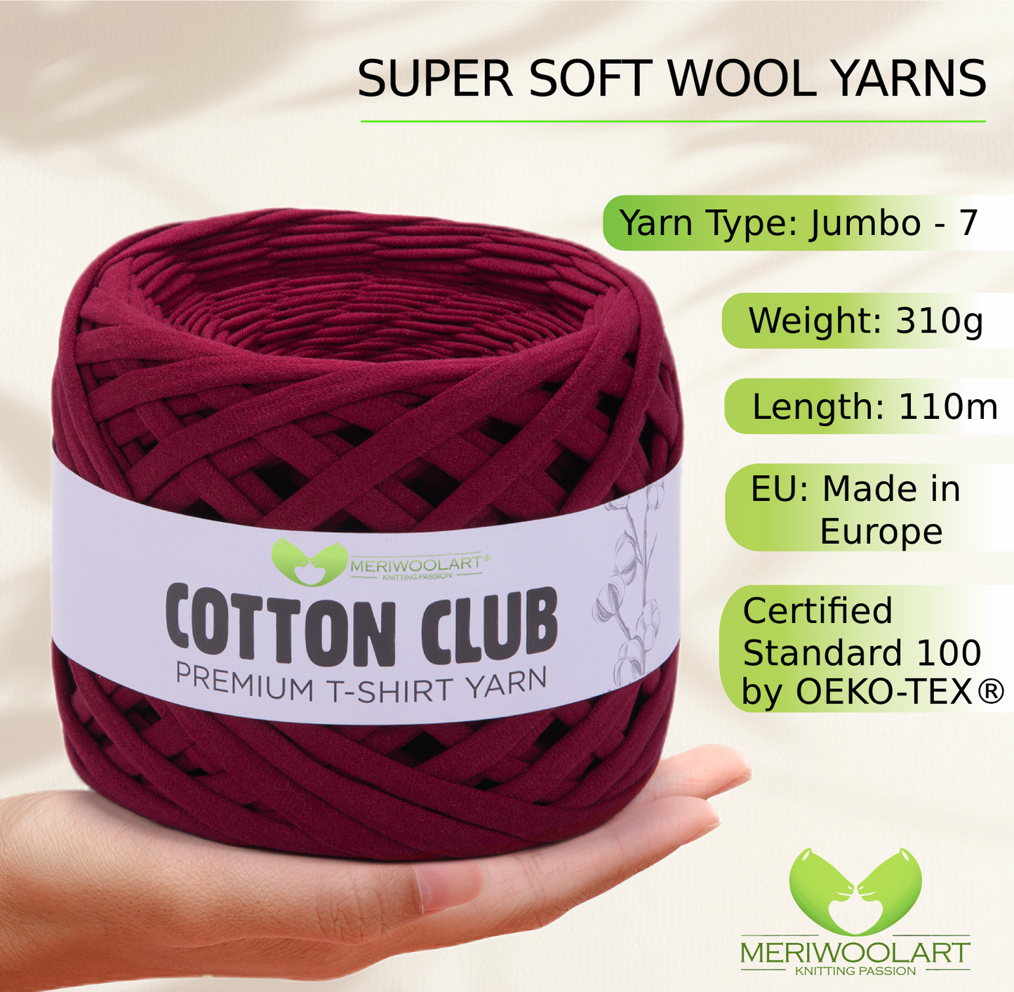 Burgundy Cotton Club 10mm x 110m