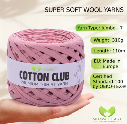 Powder Pink Cotton Club 10mm x 110m