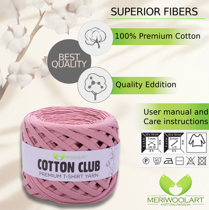 Powder Pink Cotton Club 10mm x 110m