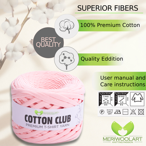 Club de coton rose pâle 10mm x 110m