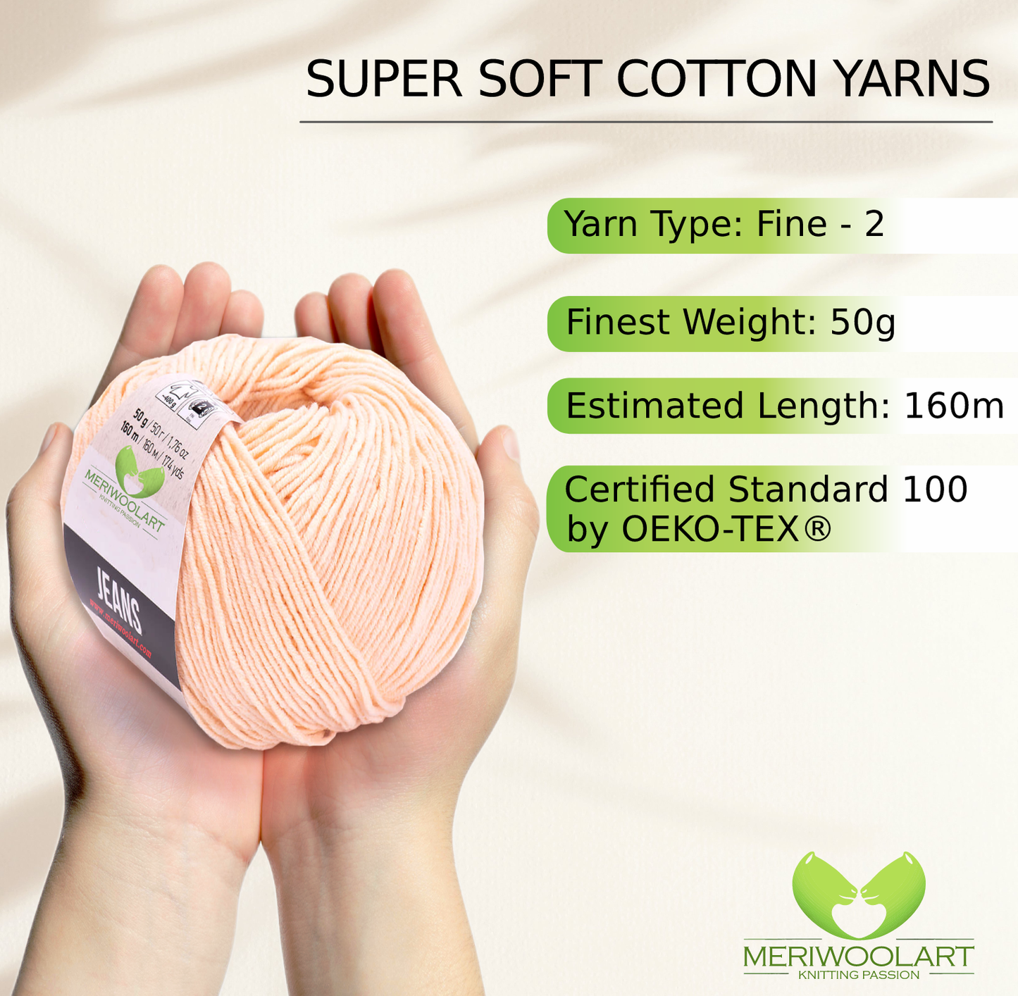 JEANS Nude Cotton YARN 50g 160m