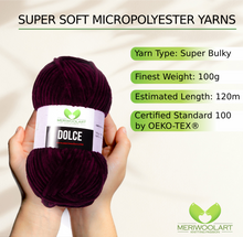 Laden Sie das Bild in der Galerie auf, DOLCE Bordeaux MICRO POLYESTER 100G 120M
