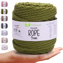 Bild in Galeriebetrachter laden, Salbei MACRAMÉ ROPE 9MM 55M
