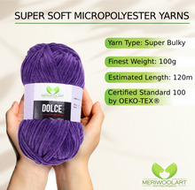 Load image into Gallery viewer, DOLCE Dark Purple MICRO POLYESTER 100G 120M
