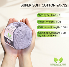 Carica l'immagine nel visualizzatore della galleria, JEANS Steel Cotton YARN 50g 160m
