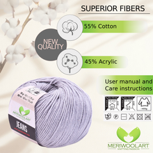 Guarda il tuo profilo nella gallery, JEANS Steel Cotton YARN 50g 160m
