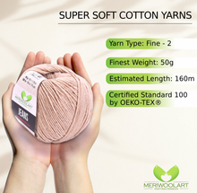 Cargar la imagen en el visor de la Galería, JEANS Sand Cotton YARN 50g 160m
