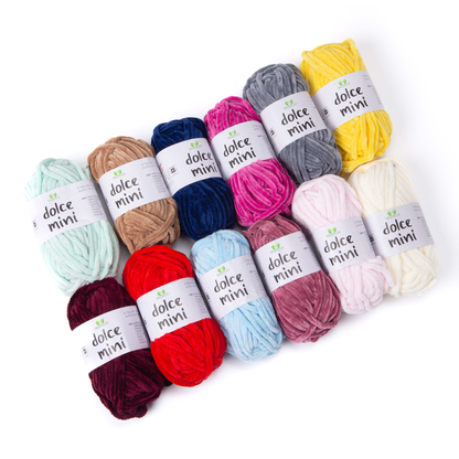 Multicolor Chenille Yarn Set B – 12 x 30 g