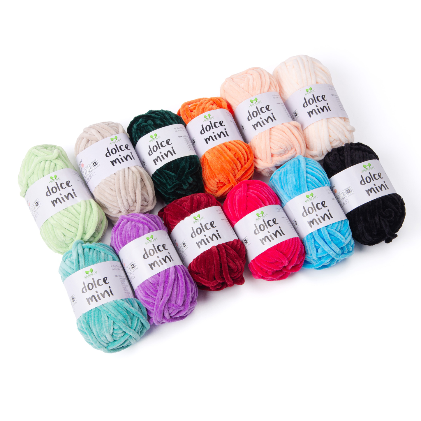 Multicolor Chenille Yarn Set C – 12 x 30 g