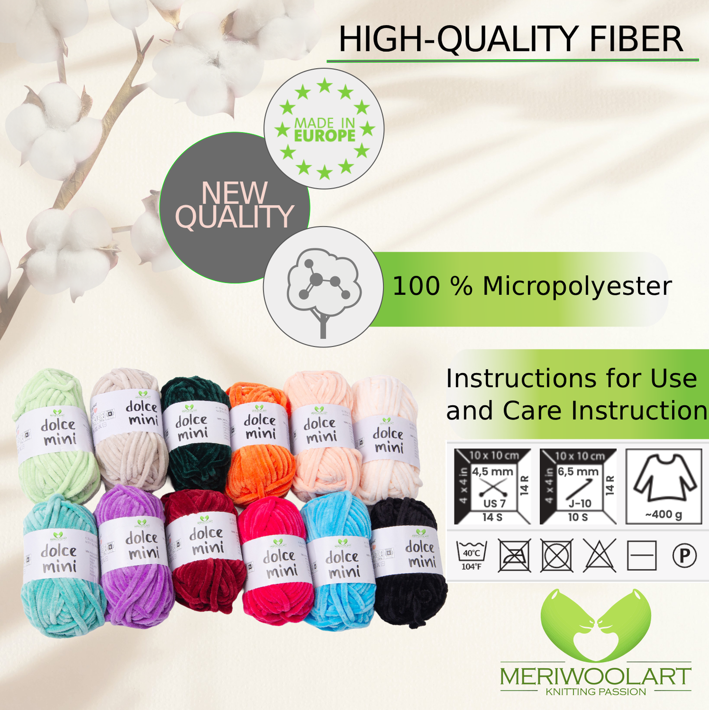 Multicolor Chenille Yarn Set C – 12 x 30 g