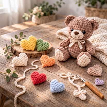 Multicolor Chenille Yarn Set C – 12 x 30 g