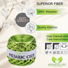 Carica l'immagine nella galleria, Filato per magliette METALLIC Henna Green 8mm x 55m
