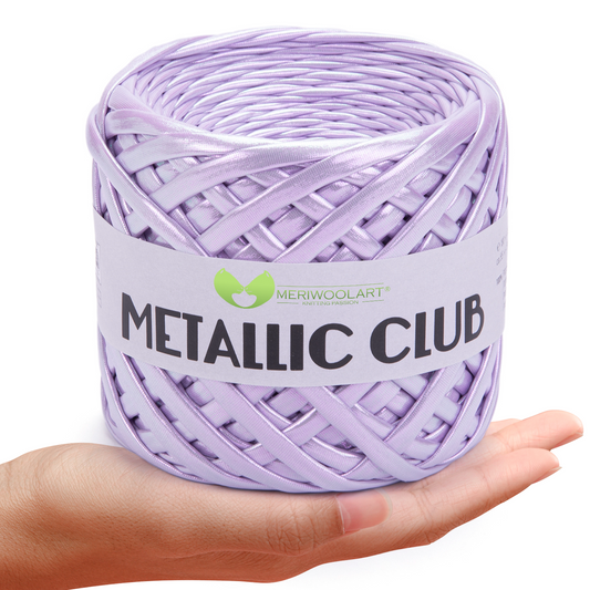 METALLIC Light Lilac T-Shirt Yarn 8mm x 55m