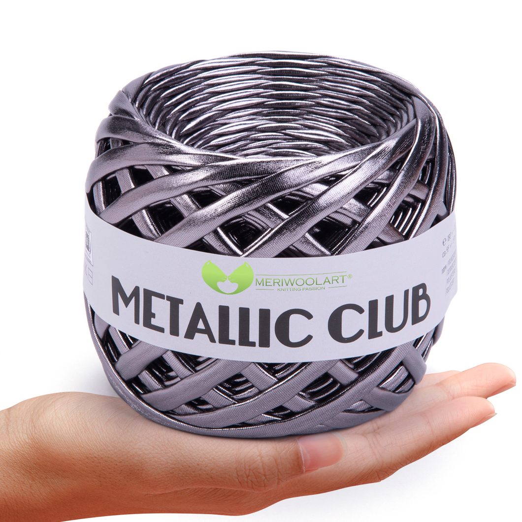 METALLIC Nickel T-Shirt Yarn 8mm x 55m