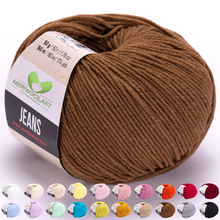 Bild in Galeriebetrachter laden, JEANS Brown Cotton YARN 50g 160m
