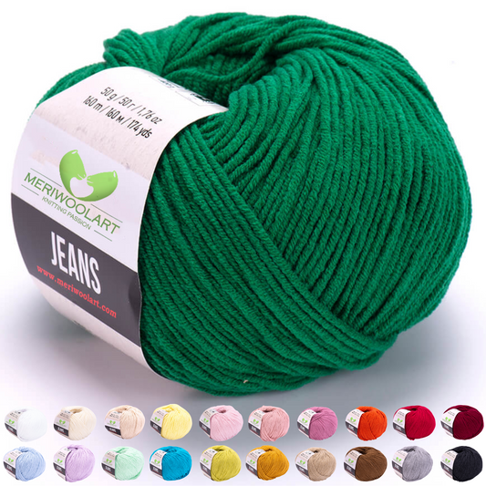 JEANS Green Cotton YARN 50g 160m