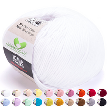 Charger l'image dans Gallery viewer, JEANS Fil de coton blanc 50g 160m
