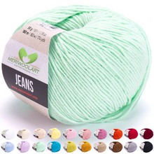 Laden Sie das Bild in den Galerie-Viewer, JEANS Mint Cotton YARN 50g 160m
